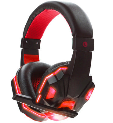 Wired Desktop Computer Gaming Headset with 7.1 Surround Sound & USB LED Lights