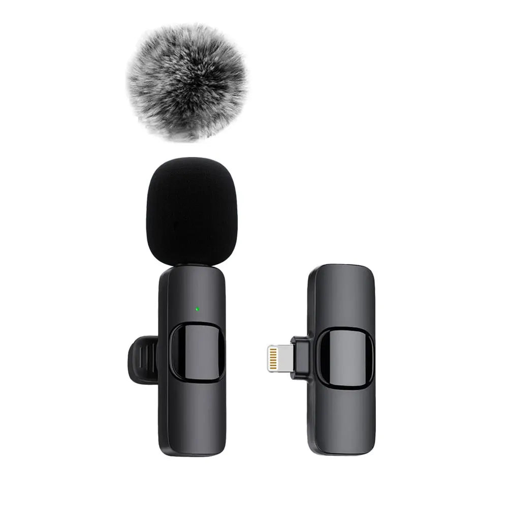 NEW Wireless Lavalier Microphone Audio Video Recording Mini Mic for Iphone Android Laptop Live Gaming Mobile Phone Microphone