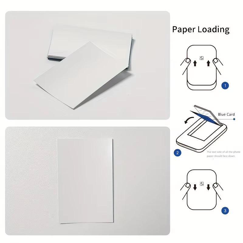 10Pcs Photo Paper 2X3 Inch Sticky-Backed Photo Paper for HPRT MT53 Pocket Photo Printer